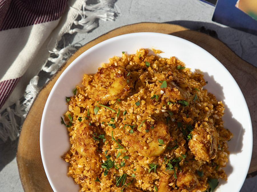 گل‌کلم با میگو