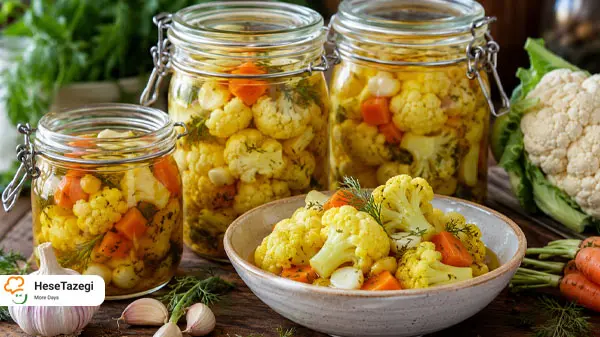 طرز تهیه ترشی گل کلم در خانه