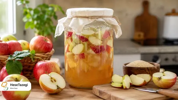 طرز تهیه سرکه سیب خانگی-۱