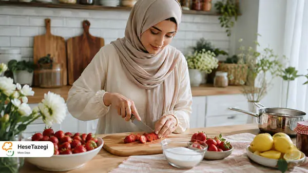 طرز تهیه مربا توت فرنگی خانگی
